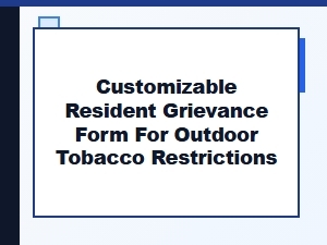 Customizable California Outdoor Tobacco Grievance Form